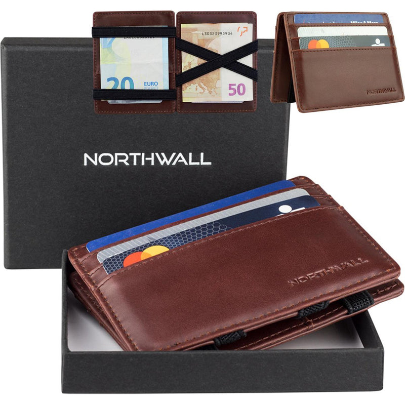 Northwall Magic Wallet Creditcardhouder Bruin Leer