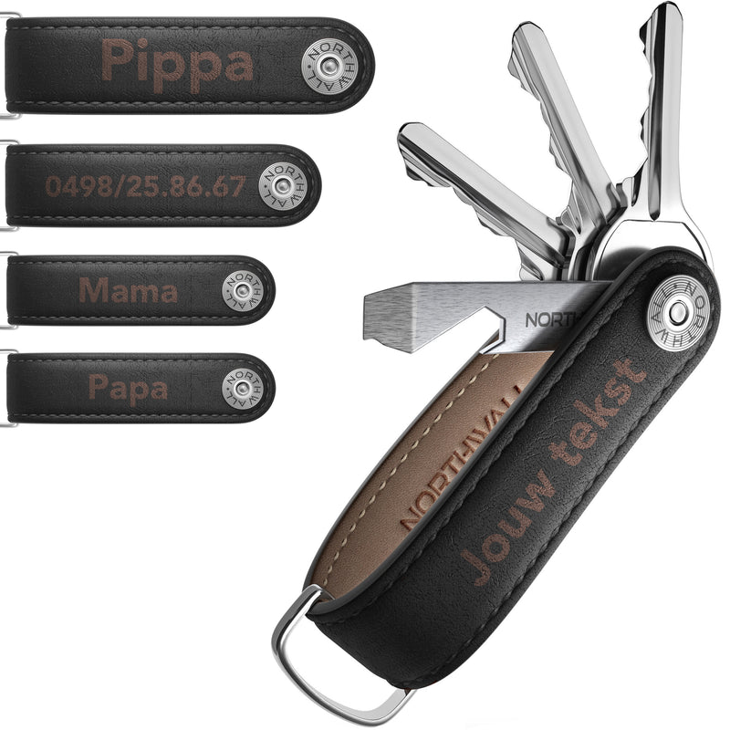 Gegraveerde Sleutelhanger - Leder